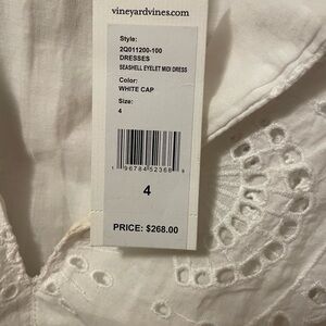 Vineyard Vines White Textured Dress NWT